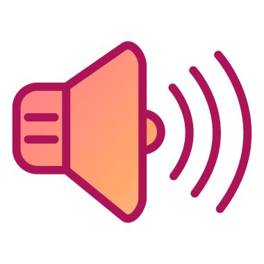 Ses. Web simgesi basit illüstrasyon