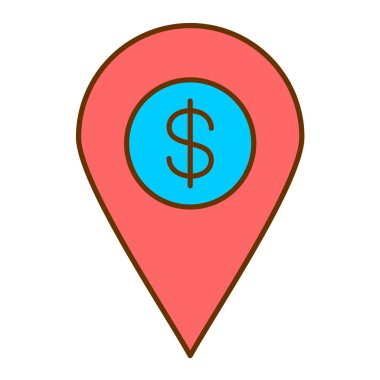 harita pin ikonu vektör illüstrasyonu