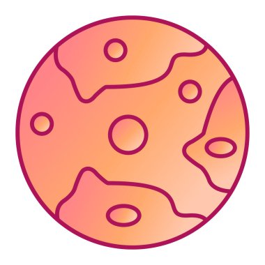 Gezegen ikonu. Web için güneş topu vektör simgelerinin özet çizimi