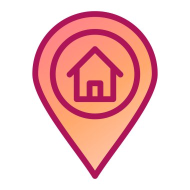 konum pin simgesi vektör illüstrasyonu