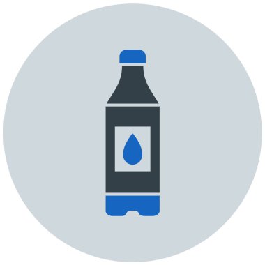 Su şişesi. Basit resimleme