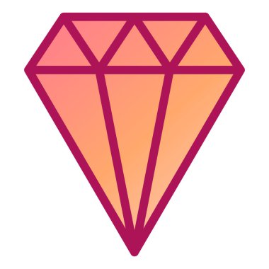 Elmas. Web simgesi basit illüstrasyon