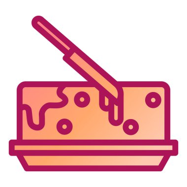 tereyağı ikonu vektör illüstrasyonu