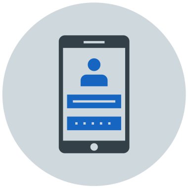 Cep telefonu. Web simgesi basit illüstrasyon