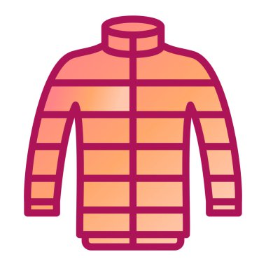 Kışlık ceket ikonu. vektör illüstrasyonu