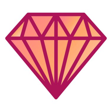 Elmas. Web simgesi basit illüstrasyon