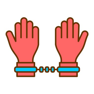 Eldiven ve eldiven vektör çizimi ile el