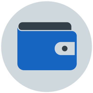 Cüzdan. Web simgesi basit illüstrasyon