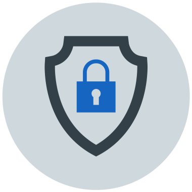 Kalkan. Web simgesi basit illüstrasyon