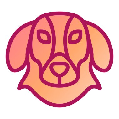 Köpek. Web simgesi basit illüstrasyon