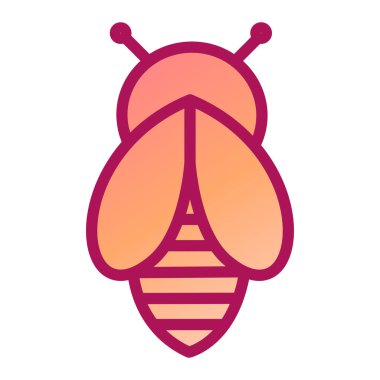 Arı böceği simgesi vektör illüstrasyon tasarımı