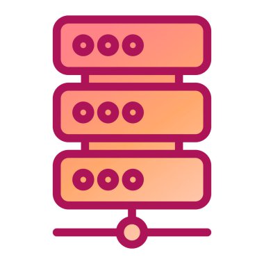 veritabanı. Web simgesi basit illüstrasyon