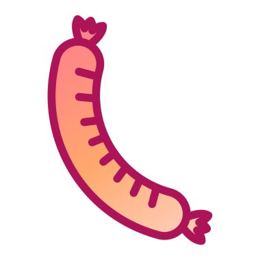 sosis simgesi vektör illüstrasyon tasarımı