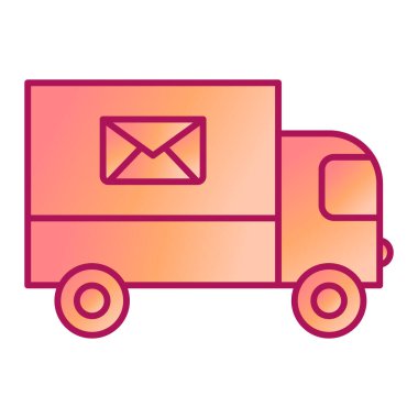 dağıtım kamyonu ikonu vektör çizimi