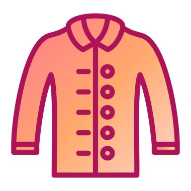 Kıyafetler. Web simgesi vektör illüstrasyonu