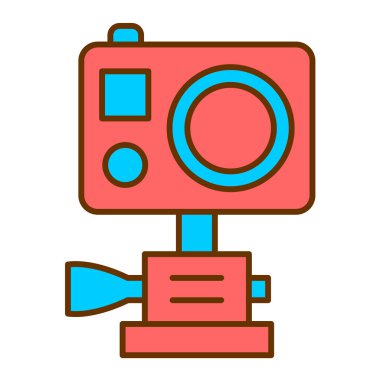 Kamera lensi simgesi vektörü. İnce ve eski tarz bir işaret. izole edilmiş sınır sembolü çizimi