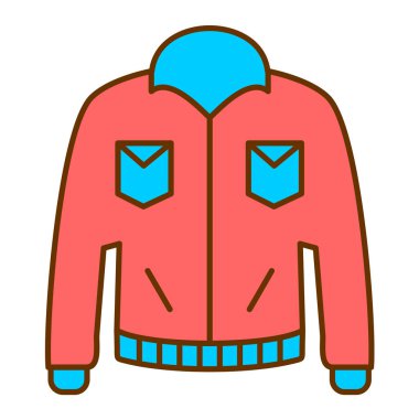 Ceket simgesinin vektör illüstrasyonu