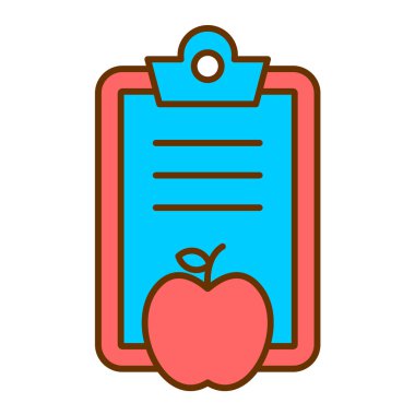 Elma. Web simgesi basit illüstrasyon