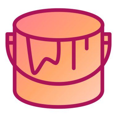 boya kovası simge vektör çizim