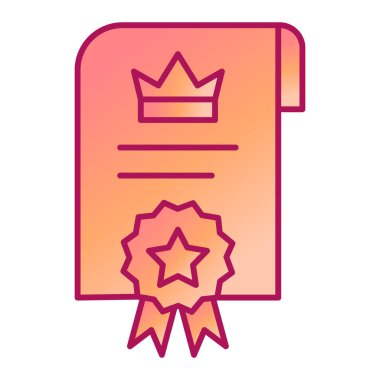 Sertifika modern ikon vektör illüstrasyonu 