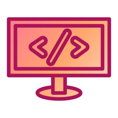 Bilgisayar. Web simgesi basit illüstrasyon