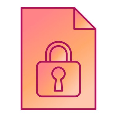 Güvenli Dosya. Basit illüstrasyon