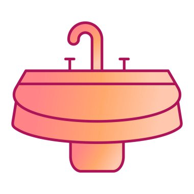 Küvet ikonu. Beyaz arkaplanda izole edilmiş web tasarımı için banyo vektör simgelerinin izometriği