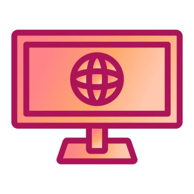 bilgisayar modern simge vektör illüstrasyonu