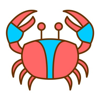 Yengeç simgesi vektör illüstrasyonu