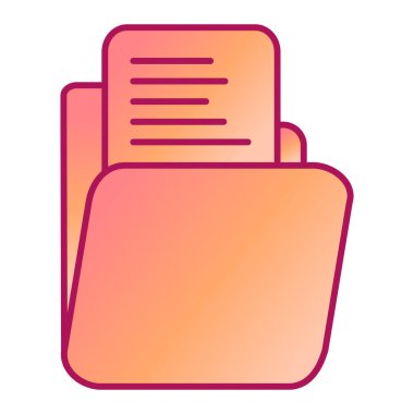 Belge. Web simgesi basit illüstrasyon