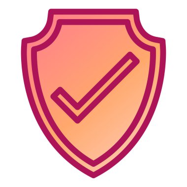 Kurdeleli kalkan ve kilit ikon vektör illüstrasyon tasarımı