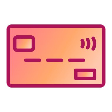 Kredi kartı ikonu vektör illüstrasyonu