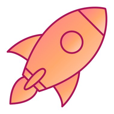 roket fırlatma simgesi vektör çizimi