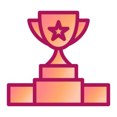 Kupa. Web simgesi basit illüstrasyon