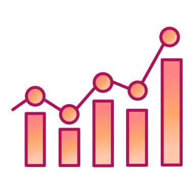Bar çizelgesi simgesi. vektör illüstrasyonu