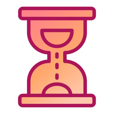 Kum saati vektörü ince çizgi simgesi