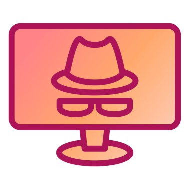 Hacker. Web simgesi basit illüstrasyon