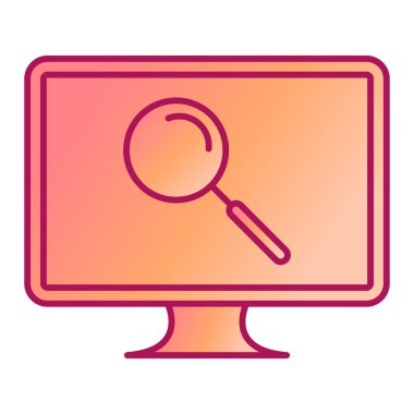 Arama vektörü illüstrasyon tasarımlı büyüteç