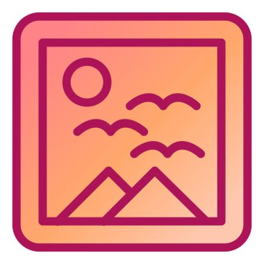 Galeri. Web simgesi basit illüstrasyon