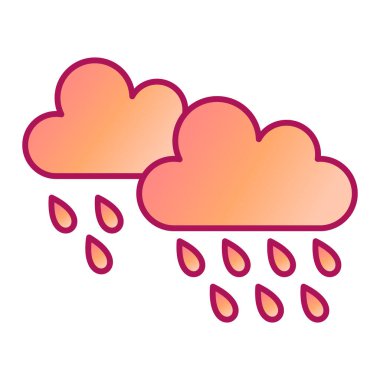 yağmur bulutları simge vektör illüstrasyon tasarımı