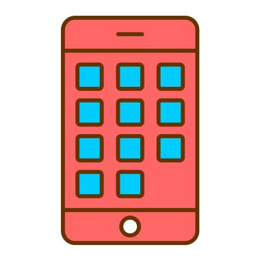 cep telefonu ikonu vektör illüstrasyonu