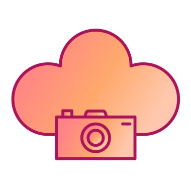 Bulut hesaplama teknolojisi ikon vektör çizimi tasarımı