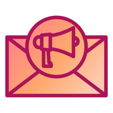 Mesaj var. Web simgesi basit illüstrasyon