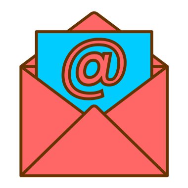 zarf e- posta simgesi vektör illüstrasyon grafik tasarımı