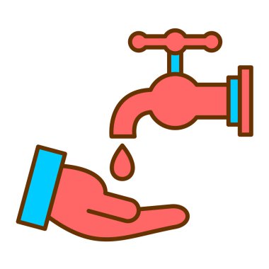 yıkama eller simge vektör çizim