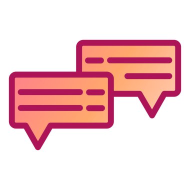 Sohbet mesajı vektör illüstrasyonu