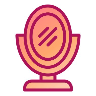 Ayna. Web simgesi basit illüstrasyon