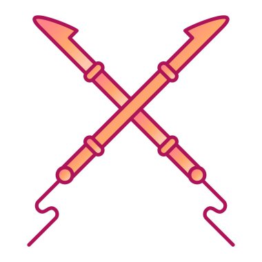 Kılıç simgesi. Ortaçağ silahı. vektör illüstrasyonu