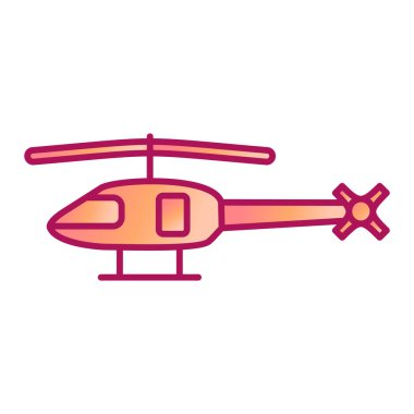 Helikopter simgesi vektör illüstrasyonu