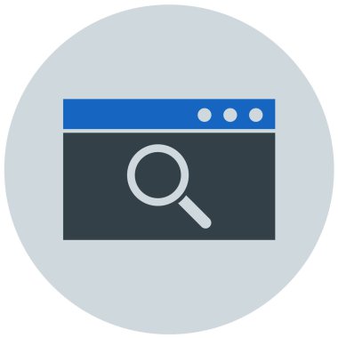 Tarayıcı. Web simgesi basit illüstrasyon